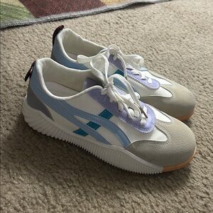 De‎ Florance Cloudea Sneakers Beige Blue Purple EU 40 Womens US 8.5